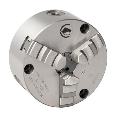 BISON 3-Bakket Centrerpatron Ø160 mm-Støbejern-DIN 6350-Montering på for- og bagside-3274-160